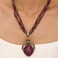 Fashion Bohemia Ethnic Handmade Multilayer Beads Necklace for Women – Geometric Pendant Jewelry Gift