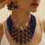 Multi-layer Blue Beads Bridal Wedding Jewelry Set for Women – Necklace & Earrings African-Inspired Gift