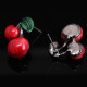 Jewelry Set for Women Vintage Red Cherry Fruit Jewelry Set Chic Bridal Decoration Luxury