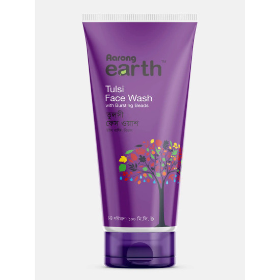 Aarong Earth Tulsi Face Wash with Bursting Beads – 100 ml main product image in Bangladesh
